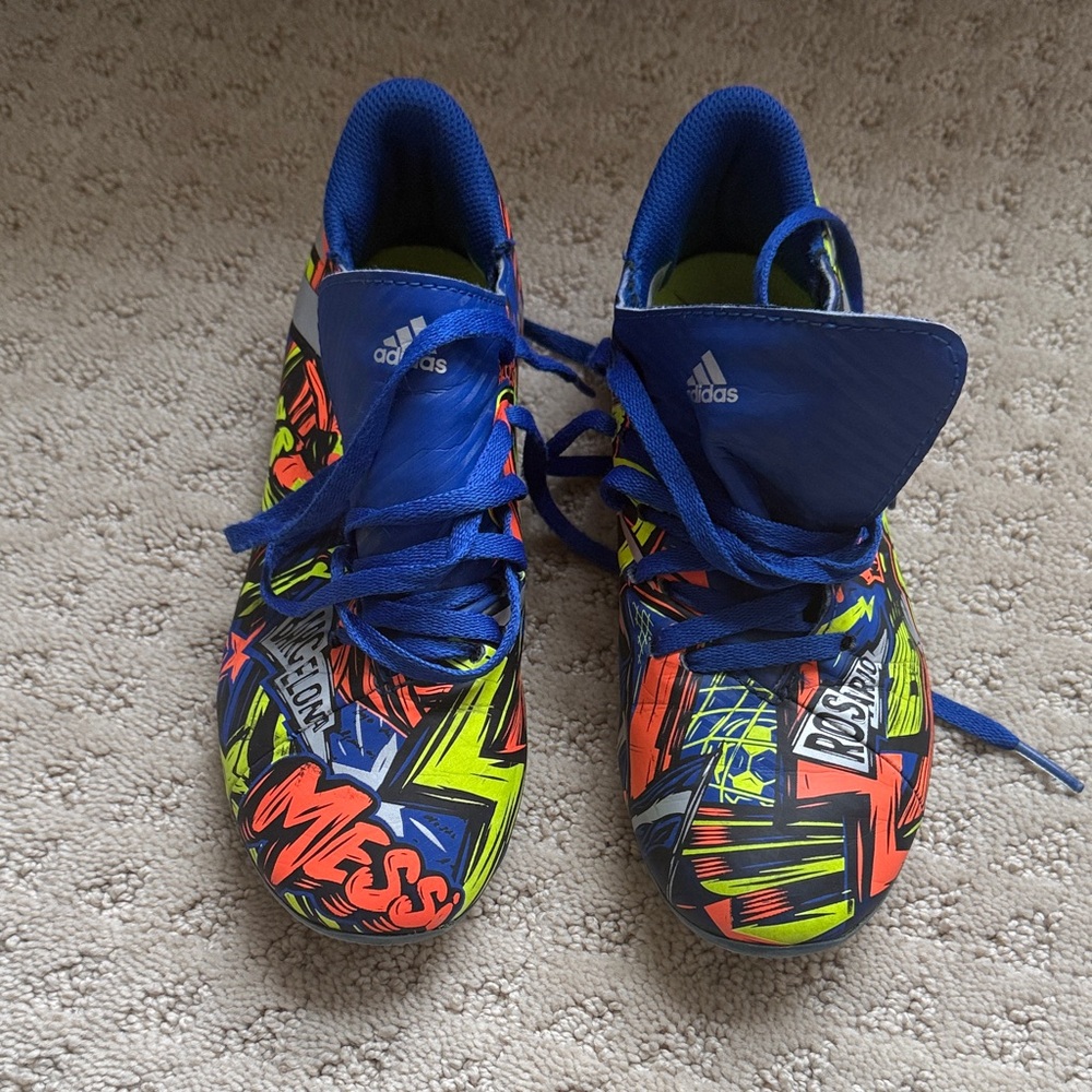 Adidas Kids MESSI Multicolor Graphic Sneakers, US 2 1/2